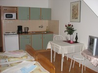 Kuchyňka ve studiu Penzionu Relax
